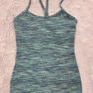 Lululemon athletica | Power Y Tank | Space Dye Camo Alberta Lake Teal | Size 6